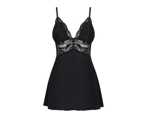Obsessive 810-BAB-1 babydoll & thong black L/XL