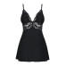 Obsessive 810-BAB-1 babydoll & thong black L/XL