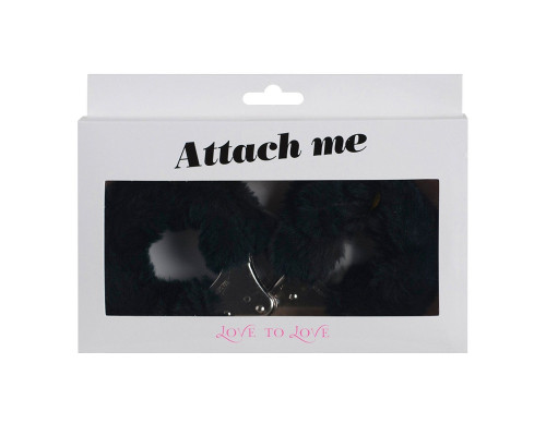 Наручники с плюшевой отделкой Love To Love ATTACH ME Black