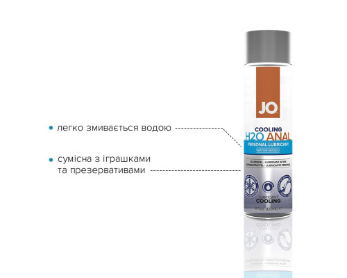 Анальна змазка System JO ANAL H2O — COOLING (120 мл) охолоджувальна, на водній основі