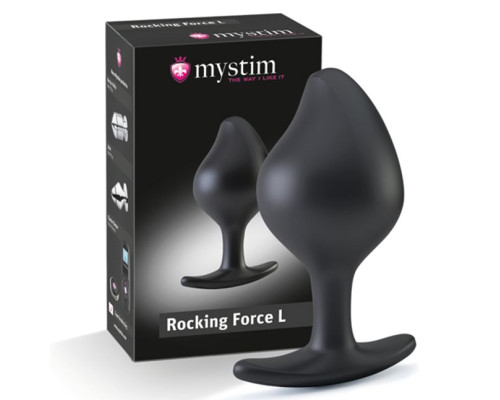 Силіконова анальна пробка Mystim Rocking Force L для електростимулятора, діаметр 4,7 см