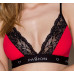 Еластичний топ з мереживом Passion PS001 TOP red-black, size M