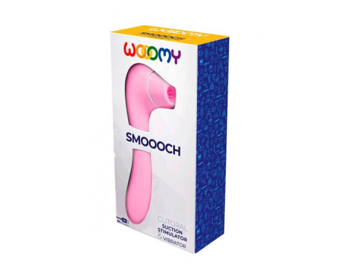 Wooomy Smoooch Pink Clitoral Suction & Vibration - вакуумний вібратор рожевий