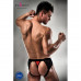 Чоловічі трусики з червоним гульфіком Passion 007 THONG red XXL/XXXL