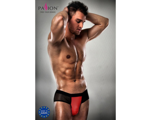 Чоловічі трусики з червоним гульфіком Passion 007 THONG red XXL/XXXL