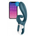 Смартвібратор-кролик Satisfyer Hug Me Bluegrey, 2 мотори, діаметр 4,2см, широка кліторальна частина