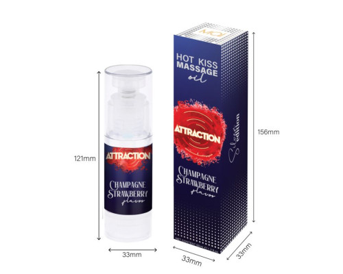 Масажна олія MAI ATTRACTION CHAMPAGNE STRAWBERRY (50 мл)