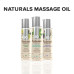 Масажна олія System JO - Naturals Massage Oil - Peppermint & Eucalyptus з натуральними ефірними олія