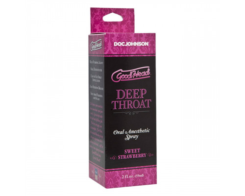 Спрей для мінету Doc Johnson GoodHead DeepThroat Spray - Sweet Strawberry 59 мл для глибокого мінету