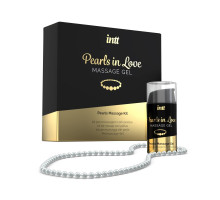 Набір для перлинного масажу Intt Pearls in Love: намисто та силіконовий масажний гель