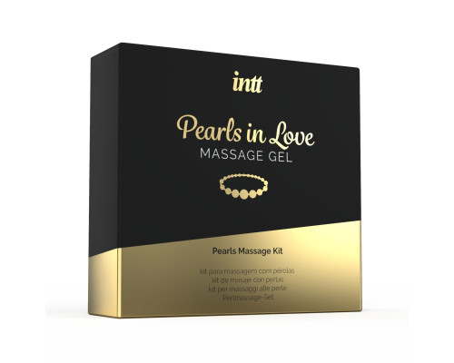 Набір для перлинного масажу Intt Pearls in Love: намисто та силіконовий масажний гель