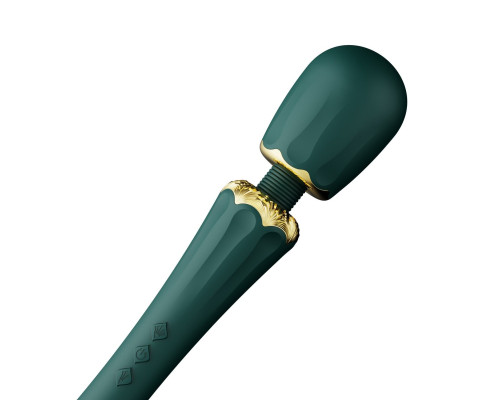 Вібромасажер з насадками Zalo — Kyro Wand Turquoise Green