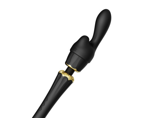 Вібромасажер з насадками Zalo — Kyro Wand Obsidian Black