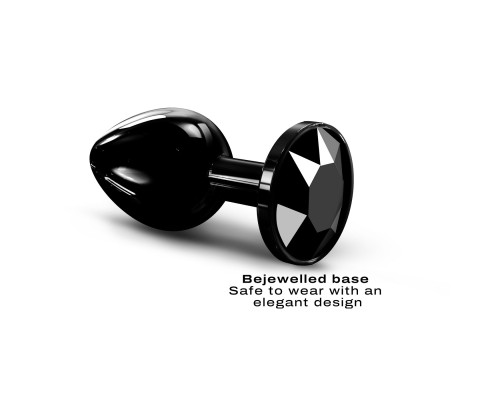 Металлическая анальная пробка с украшением в виде кристалла Dorcel - Diamond Plug BLACK M