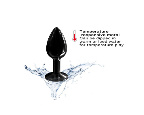 Металлическая анальная пробка с украшением в виде кристалла Dorcel - Diamond Plug BLACK S