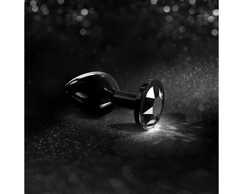 Металлическая анальная пробка с украшением в виде кристалла Dorcel - Diamond Plug BLACK S