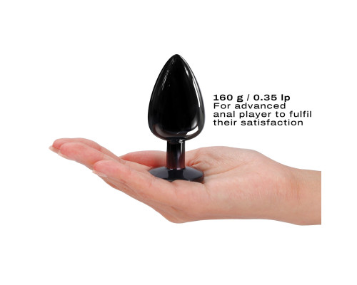 Металева анальна пробка із прикрасою у вигляді кристалу Dorcel - Diamond Plug BLACK L