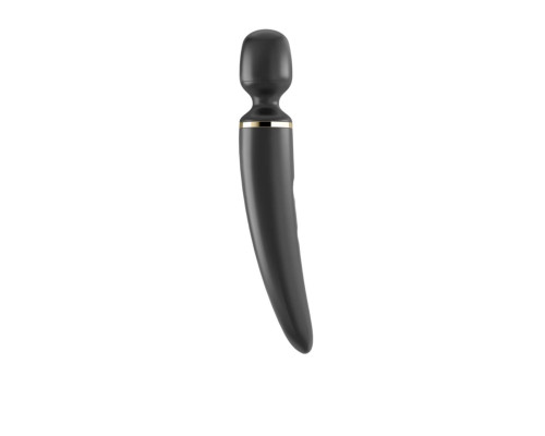 Вібромасажер Satisfyer Wand-er Woman (Black/Gold), водонепроникний, потужний, розмір XXL