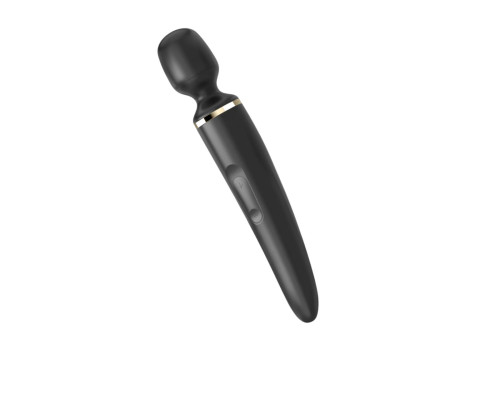 Вібромасажер Satisfyer Wand-er Woman (Black/Gold), водонепроникний, потужний, розмір XXL