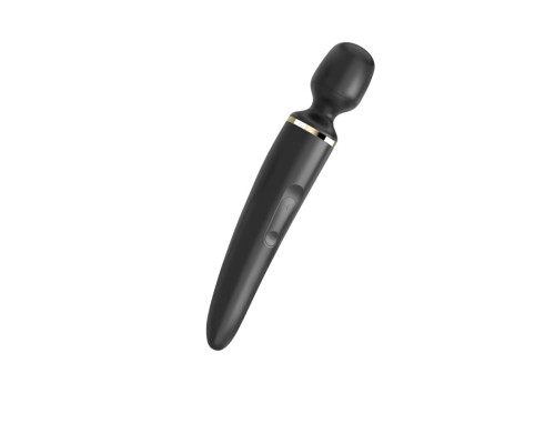 Вібромасажер Satisfyer Wand-er Woman (Black/Gold), водонепроникний, потужний, розмір XXL