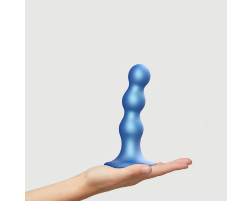 Насадка для страпона Strap-On-Me DILDO PLUG BALLS BLEU METALLIC - M