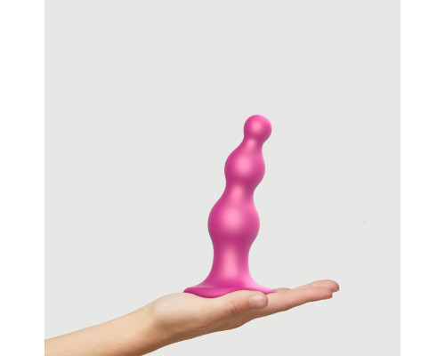 Насадка для страпона Strap-On-Me DILDO PLUG BEADS FRAMBOISE METALLIC - M