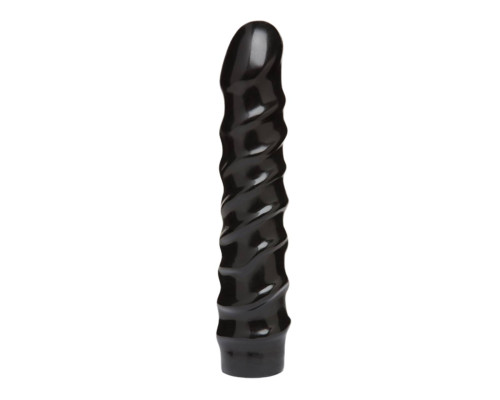 Ділдо Doc Johnson CodeBlack - 8 Inch Raging Vac-U-Lock із стимулюючим рельєфом, діаметр 3,8 см