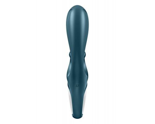 Смартвібратор-кролик Satisfyer Hug Me Bluegrey, 2 мотори, діаметр 4,2см, широка кліторальна частина