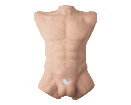 Торс з фалоімітатором на присосці SilexD Apollo L Male Torso, суперреалістичний, термореактивний