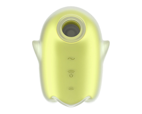 Вакуумний кліторальний стимулятор із вібрацією Satisfyer Glowing Ghost Yellow