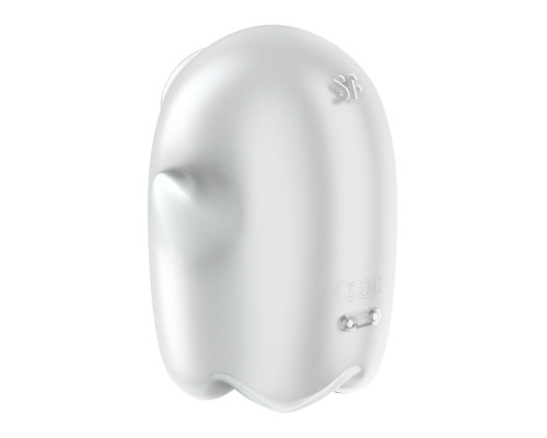 Вакуумний кліторальний стимулятор із вібрацією Satisfyer Glowing Ghost White