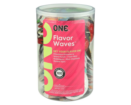 Набір презервативів ONE FlavorWaves 100 шт, мегапак тюб