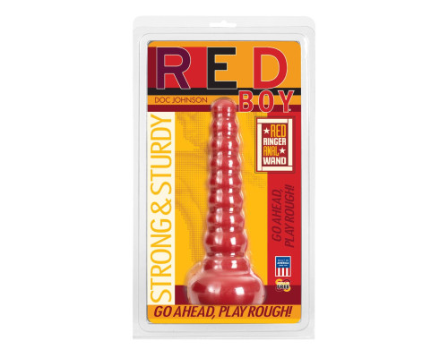 Анальна пробка-втулка Doc Johnson Red Boy - Red Ringer Anal Wand, макс. діаметр 4,5 см