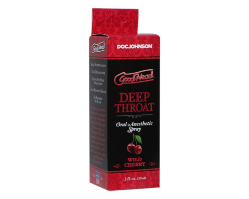 Спрей для мінету Doc Johnson GoodHead DeepThroat Spray - Wild Cherry 59 мл для глибокого мінету