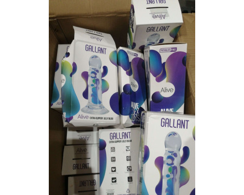 Прозорий фалоімітатор Alive Gallant Jelly Dildo (м'ята упаковка)