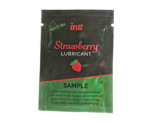 Пробник лубриканту на водній основі Intt Strawberry (2 мл)