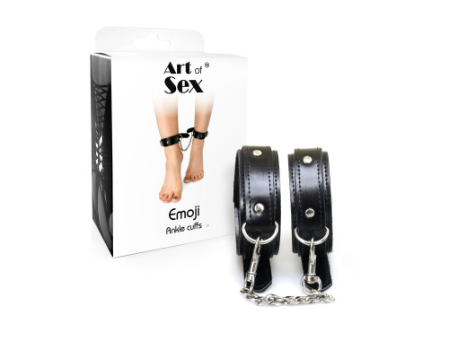 Поножі з екошкіри Art of Sex - Legcuffs Emoji
