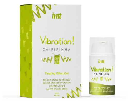 Рідкий вібратор Intt Vibration Caipirinha (15 мл), густий гель, дуже смачний, діє до 30 хвилин