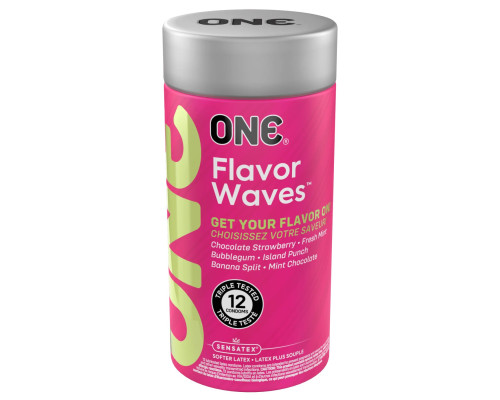 Презервативи ONE FlavorWaves 12 шт, подарункова упаковка тюб